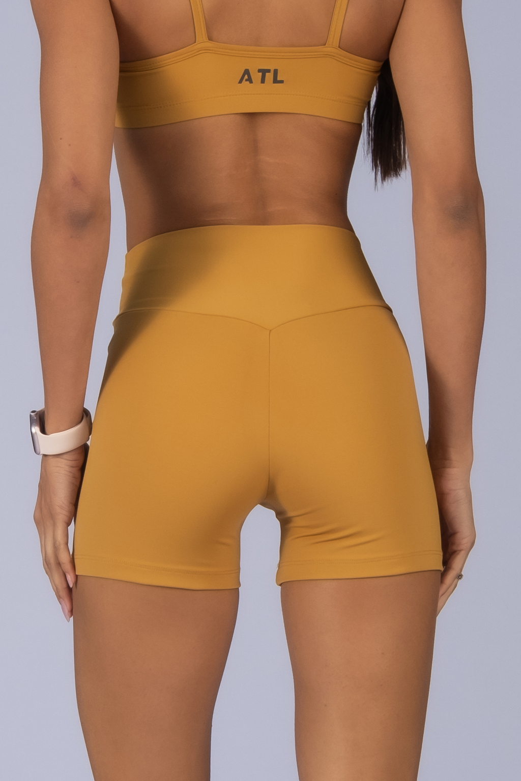 Butt-Lifting Shorts – Mustard Yellow Golden Sand