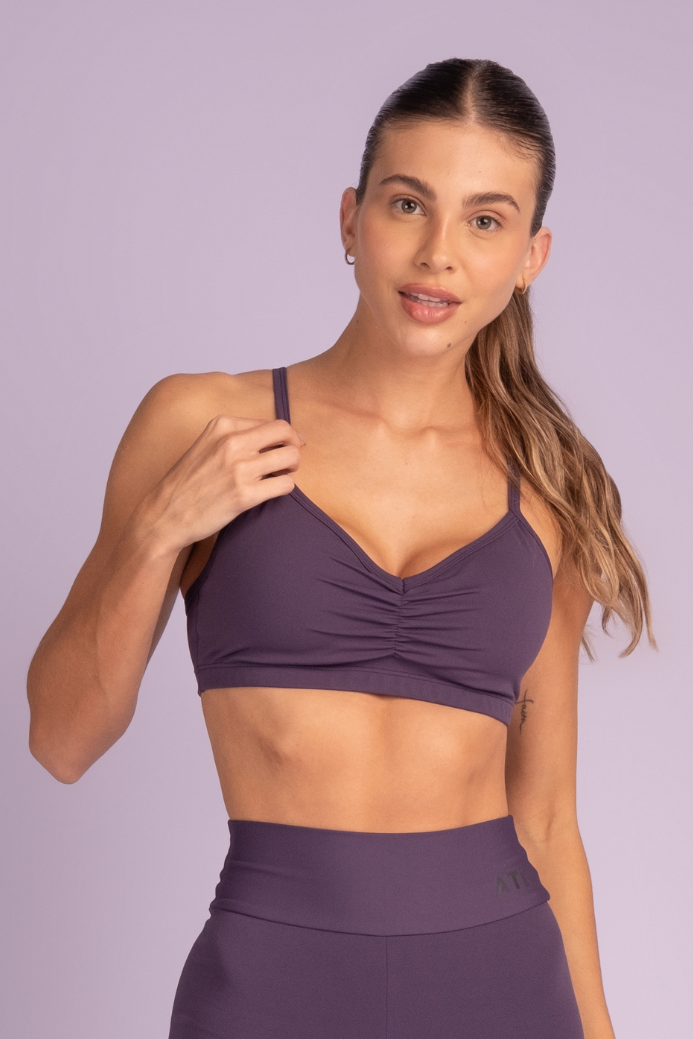 Ruched Top – Purple Amethyst from South
