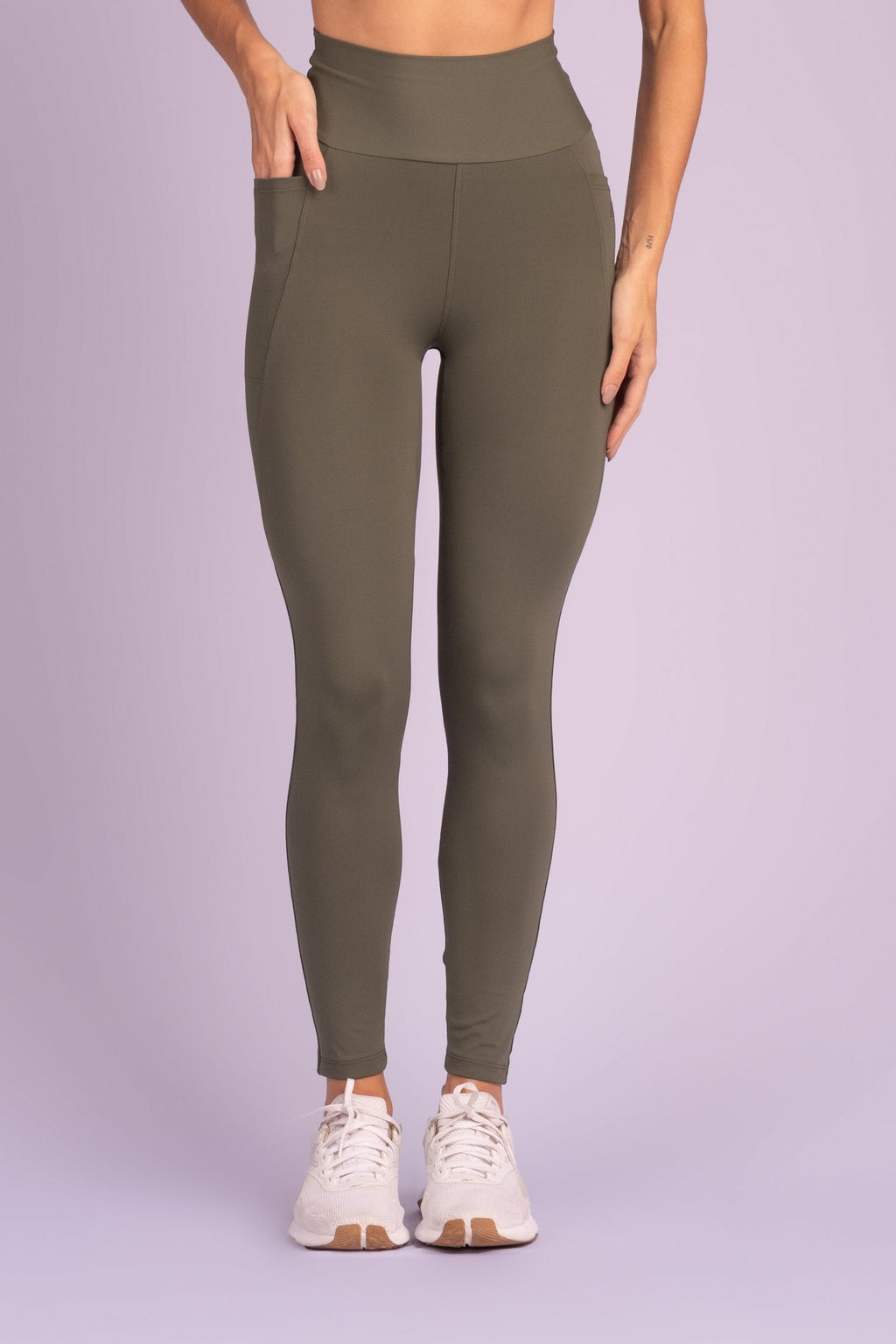 Vormgevende legging met zakken – Green Atlantic Florest