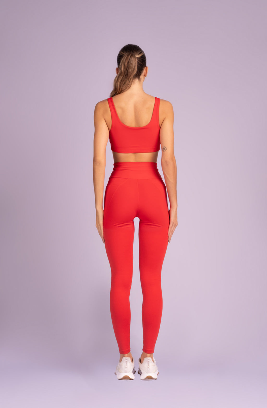 Vormgevende legging met zakken - Rood Cerrado Heat