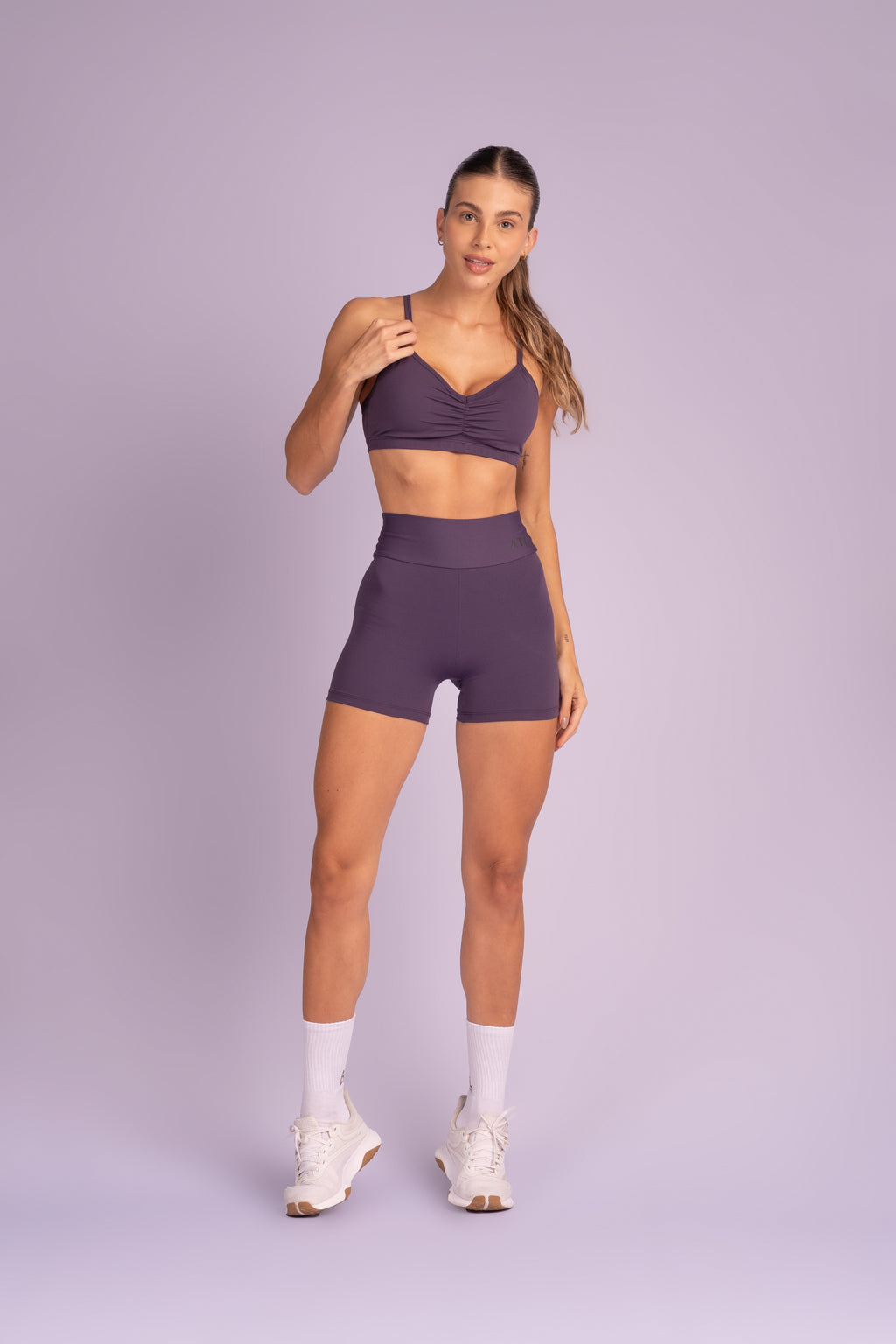 Ruched Top – Purple Amethyst from South