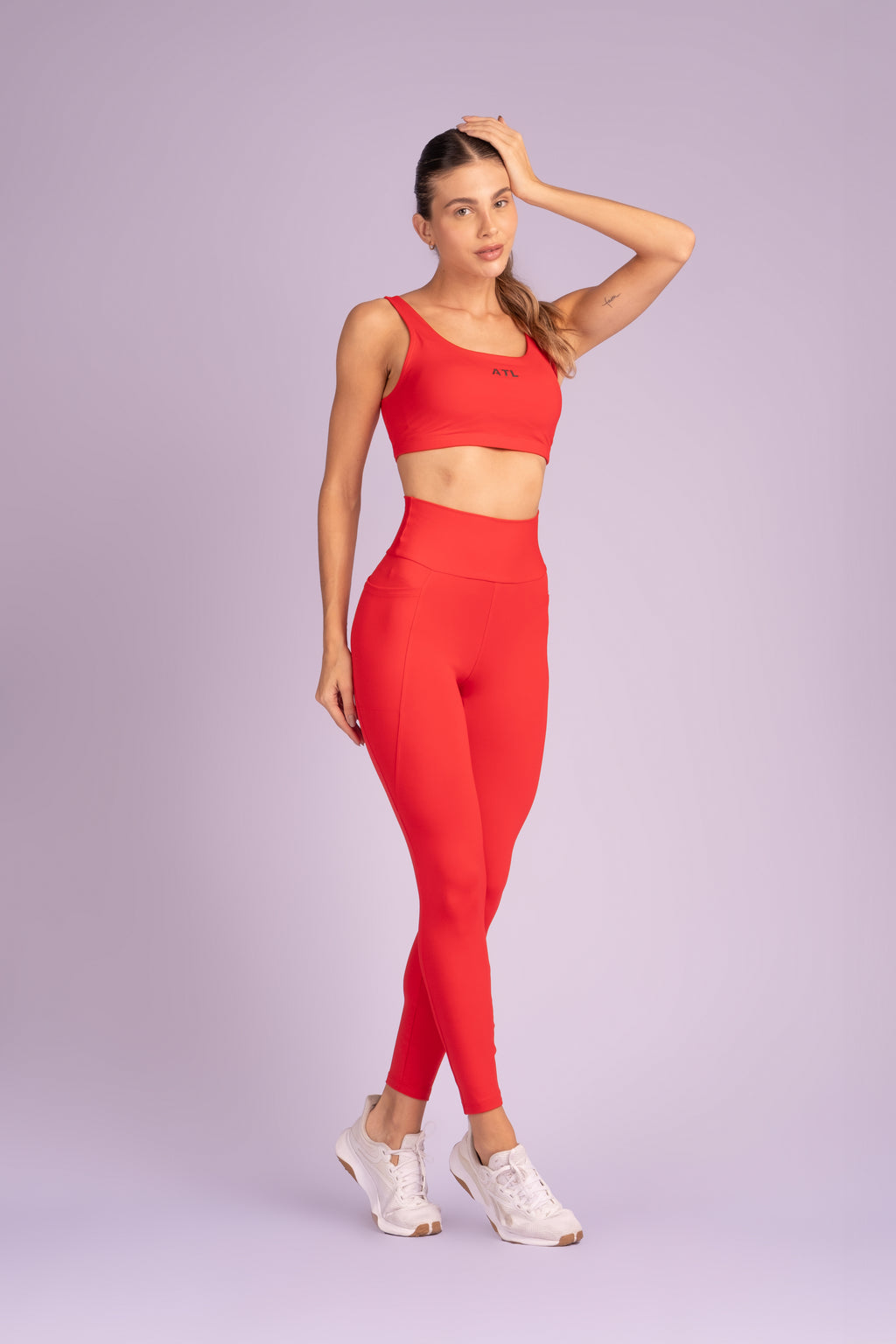 Vormgevende legging met zakken - Rood Cerrado Heat