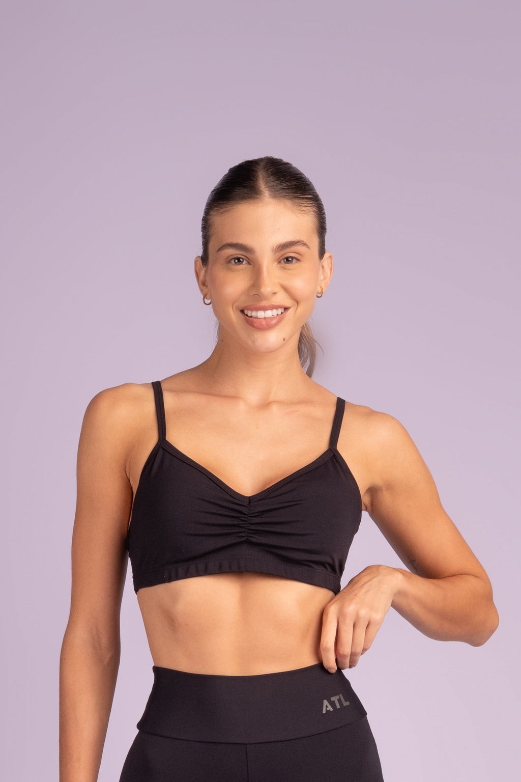 Ruched Top – Black Serra Negra