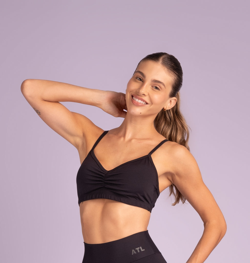 Ruched Top – Black Serra Negra