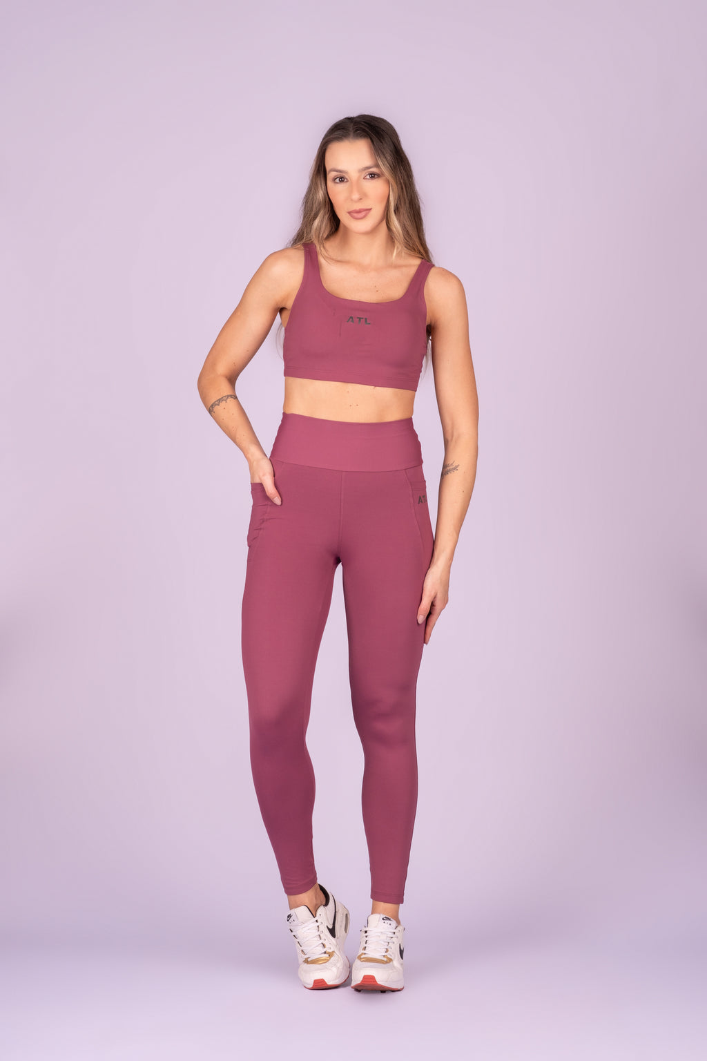 Sculpting Pocket Leggings – Pink Pitaya