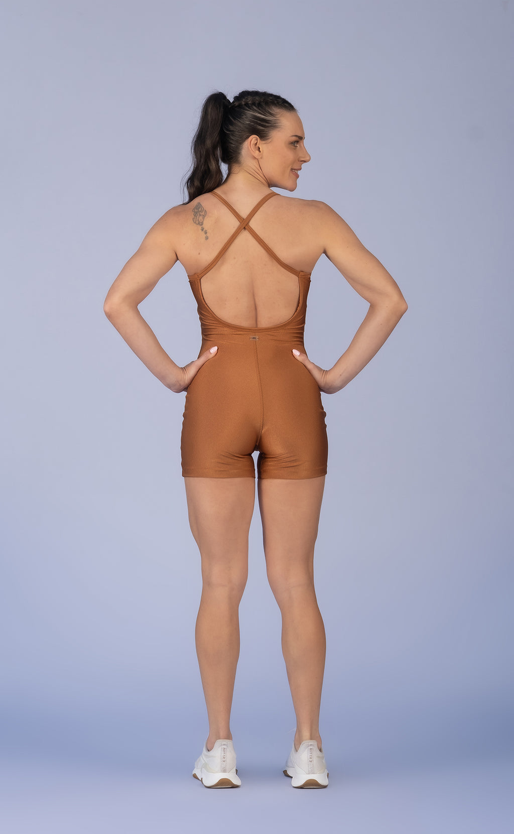 Oca Brown One-Piece Jumpsuit