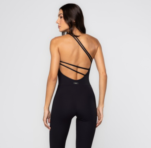 Jaguar Black One-Shoulder Jumpsuit