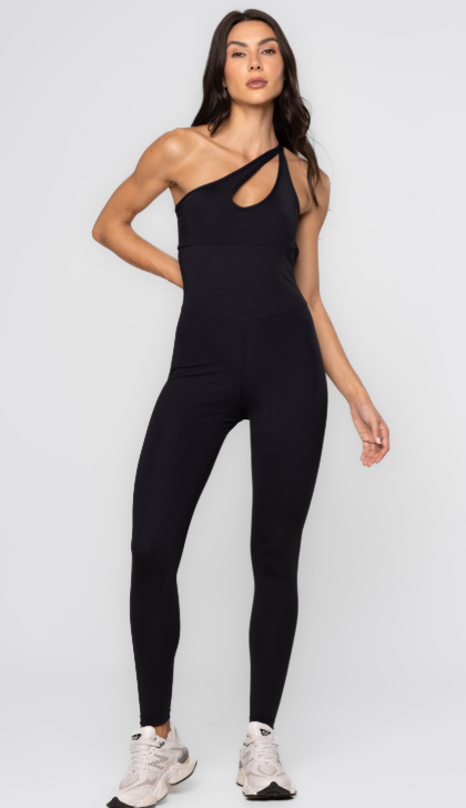 Jaguar Black One-Shoulder Jumpsuit