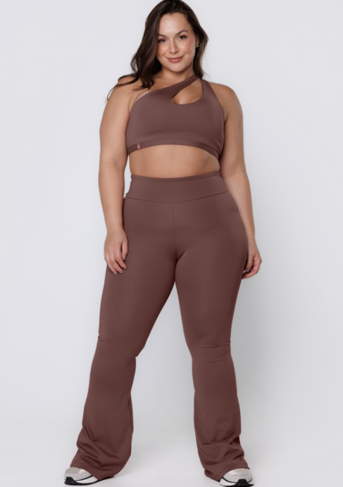 Back To Rio 70s Flare Leggings – Brown