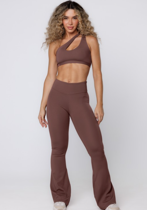 Back To Rio 70s Flare Leggings – Brown