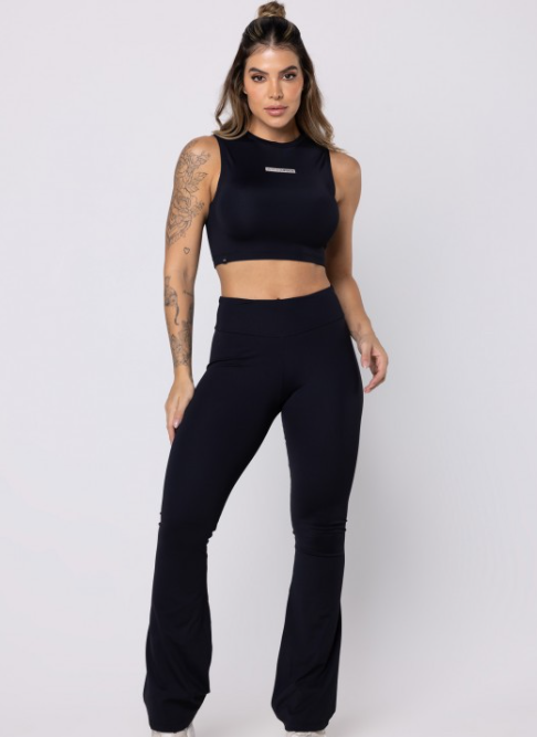 Back To Rio 70s Flare Leggings – Black